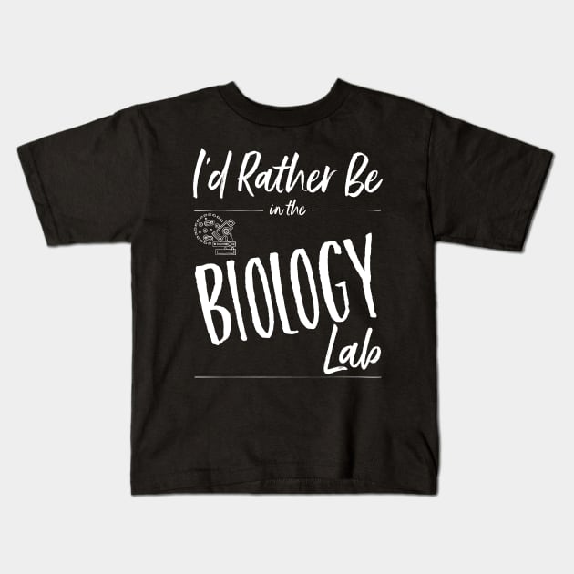 Biology lab design Kids T-Shirt by bbreidenbach